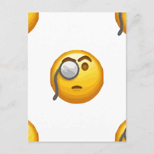 Emoji-Monokel Postkarte (Vorderseite)