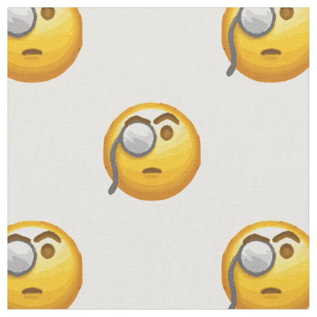 Emoji-Monokoladengewebe Stoff (Nahaufnahme)