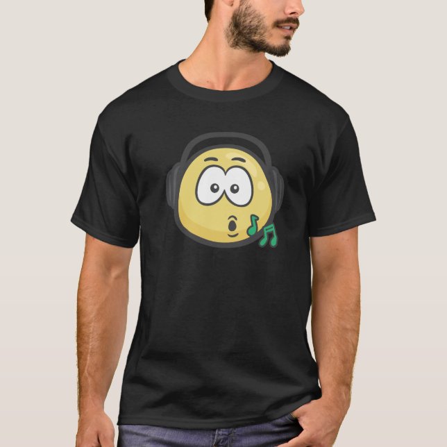 Emoji: Musik-Gesicht T-Shirt (Vorderseite)