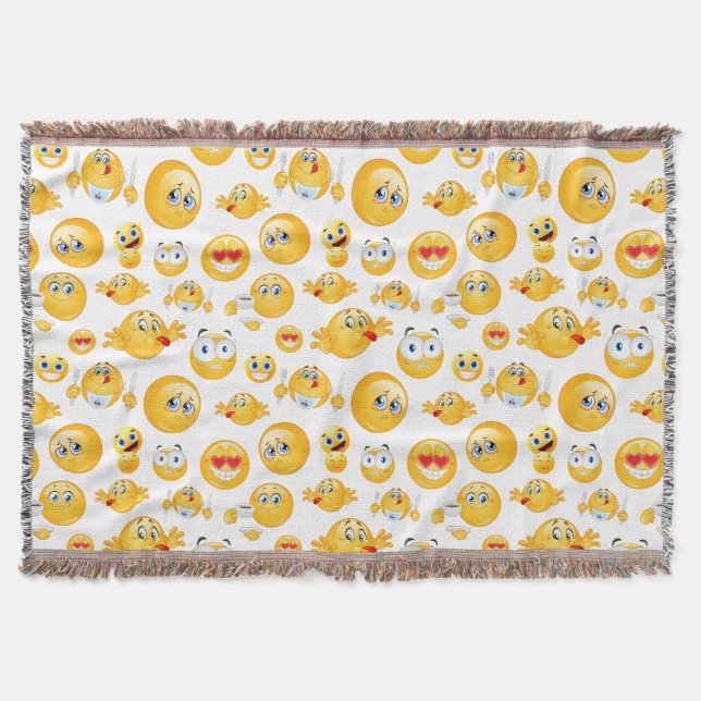 Emoji-Muster Decke (Vorderseite)