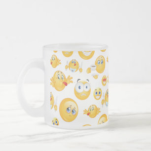 Emoji-Muster Mattglastasse