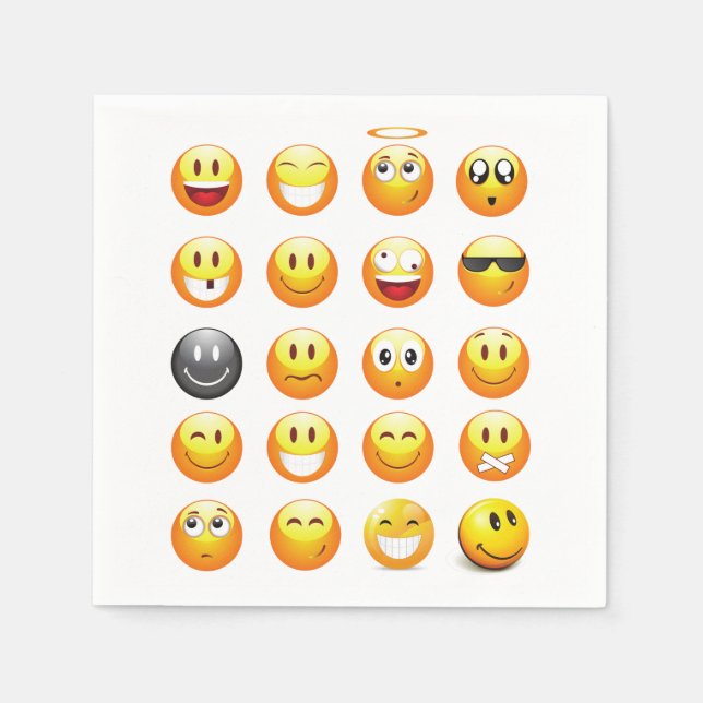 Emoji Napkins Serviette (Vorderseite)
