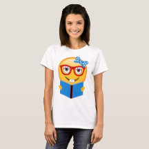 Emoji Nerd-Bücherwurm-Shirt