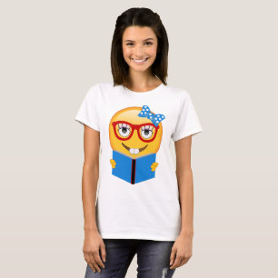 Emoji Nerd-Bücherwurm-Shirt T-Shirt
