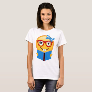 Emoji Nerd-Bücherwurm-Shirt T-Shirt