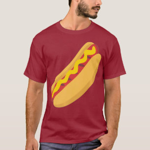 Emoji Niedlich Hot Dog Wurst Drizzled Mustard T-Shirt