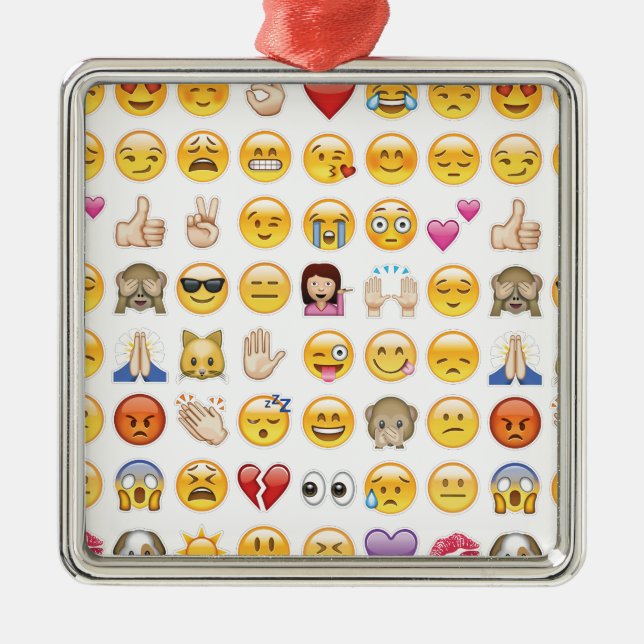 Emoji Ornament Aus Metall (Vorne)