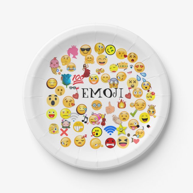 Emoji Pappteller (Vorderseite)