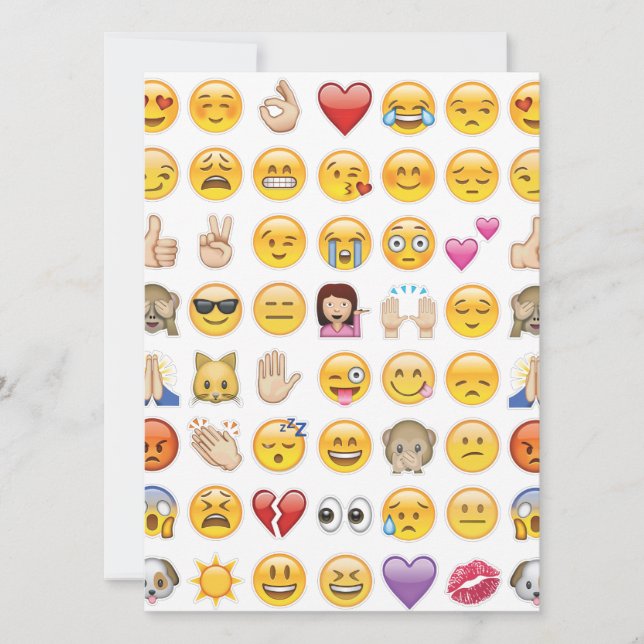 Emoji-Party Einladung (Vorderseite)