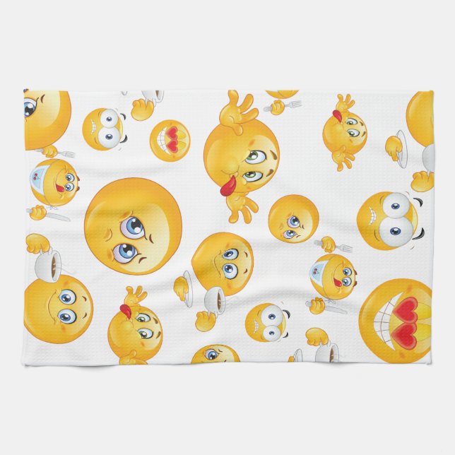Emoji Pattern Geschirrtuch (Horizontal)