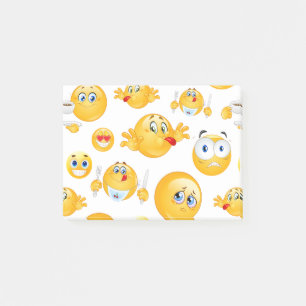 Emoji Pattern Post-it Klebezettel