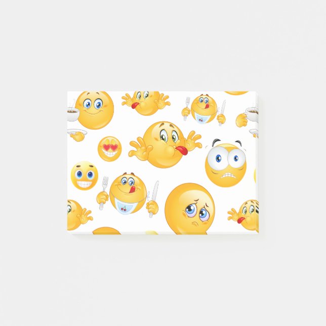 Emoji Pattern Post-it Klebezettel (Vorderseite)