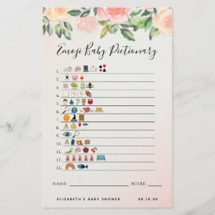 Emoji Pictionary Baby Showspiel