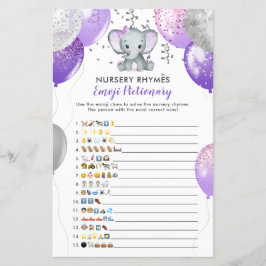 Emoji Pictionary Lila Elephant Baby Showspiel