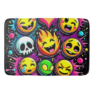 Emoji Pop Art Badematte