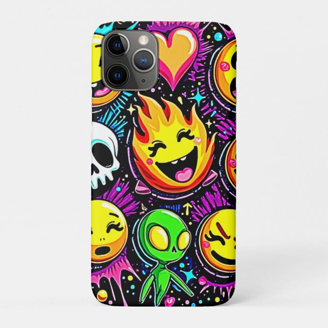 Emoji Pop Art Case-Mate iPhone Hülle (Rückseite)