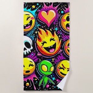 Emoji Pop Art Strandtuch