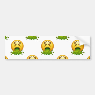 Emoji Puking Autoaufkleber