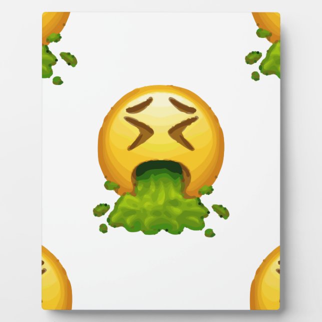 Emoji Puking Fotoplatte (Vorderseite)