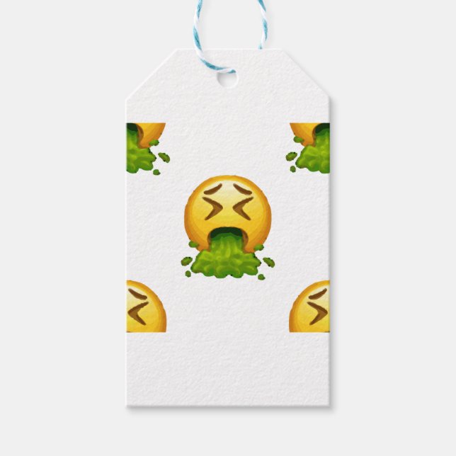 Emoji Puking Geschenkanhänger (Vorderseite)