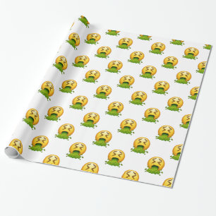 Emoji Puking Geschenkpapier