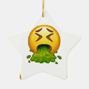 Emoji Puking Keramikornament