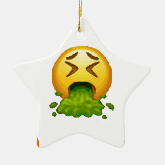 Emoji Puking Keramikornament