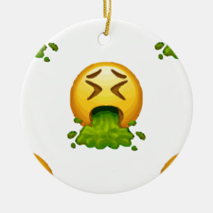 Emoji Puking Keramikornament