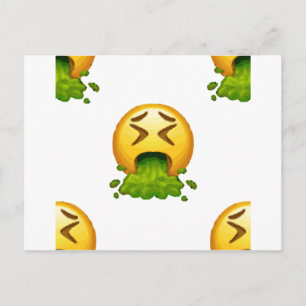 Emoji Puking Postkarte