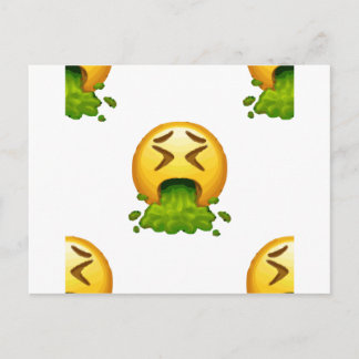 Emoji Puking Postkarte
