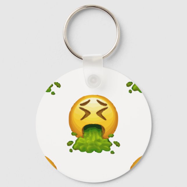 Emoji Puking Schlüsselanhänger (Vorderseite)