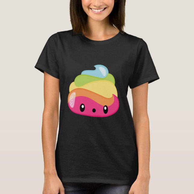 Emoji Raimbow kacken! T-Shirt (Vorderseite)