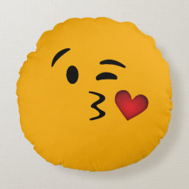 Emoji Round Pillow Rundes Kissen