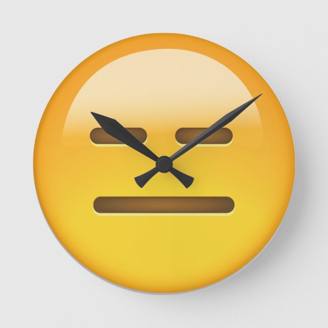 Emoji Runde Wanduhr (Vorderseite)