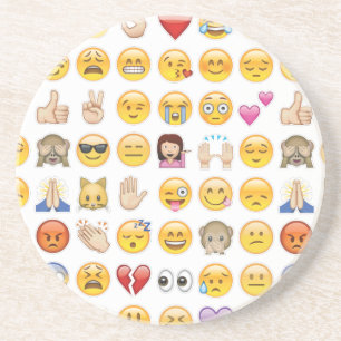 Emoji Sandstein Untersetzer