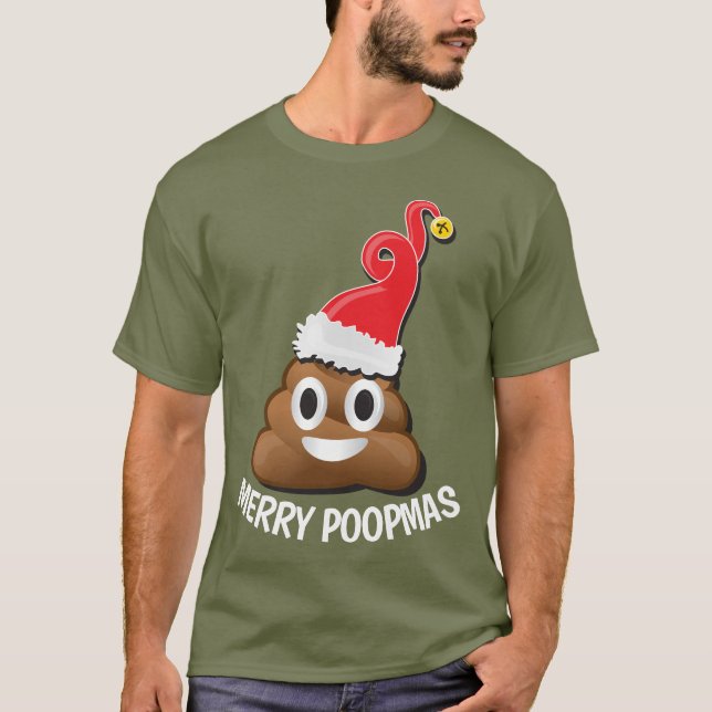 Emoji Santa kackte Ugly Weihnachtssüßer T-Shirt (Vorderseite)