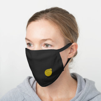 Emoji Schwarze Baumwoll Mund-Nasen-Maske