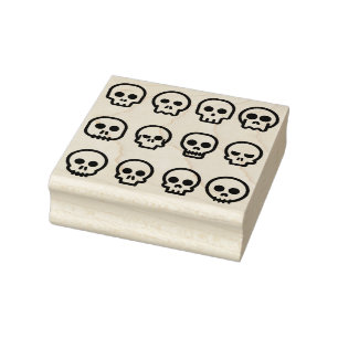 Emoji Skulls Art Briefmarke Gummistempel