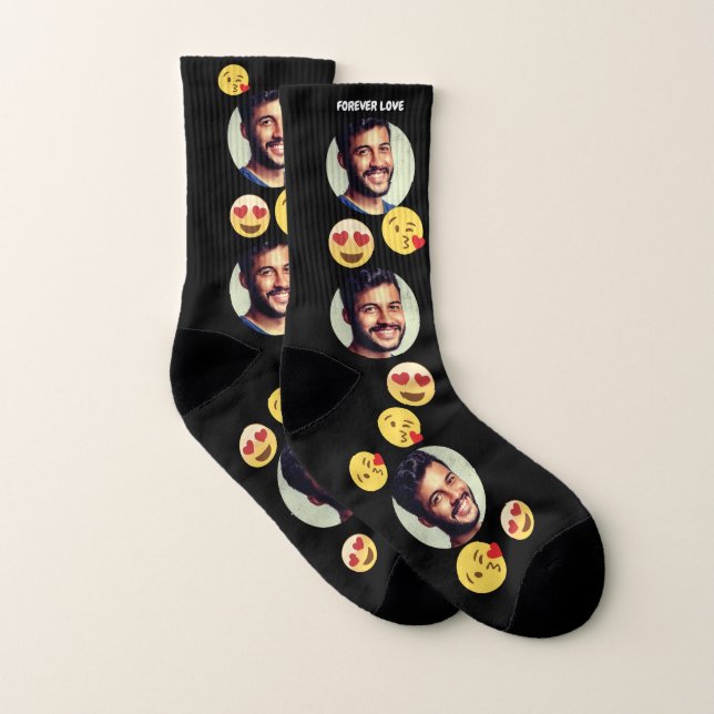 Emoji-Socken für kundenspezifisches Foto Socken (Paar)