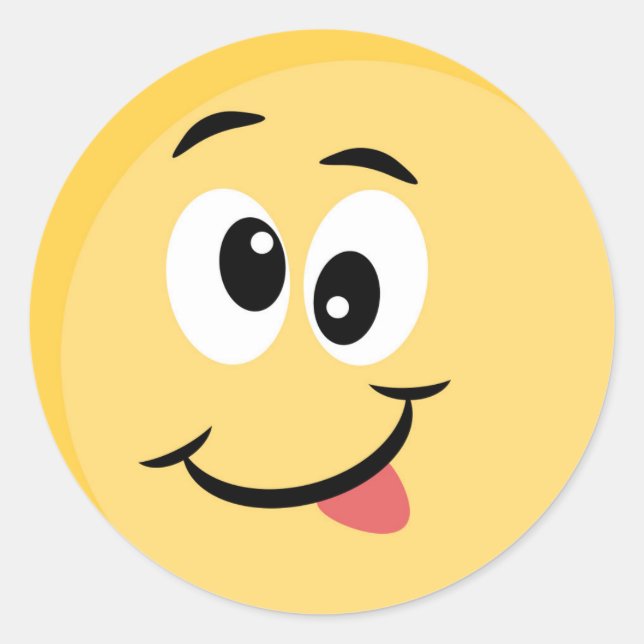 Emoji Sticker mit Happy Face (Vorderseite)