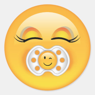 Emoji süßes Baby ID231 Runder Aufkleber