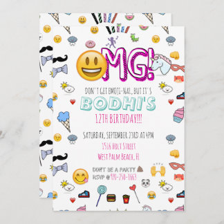 Emoji Themed Party Einladung