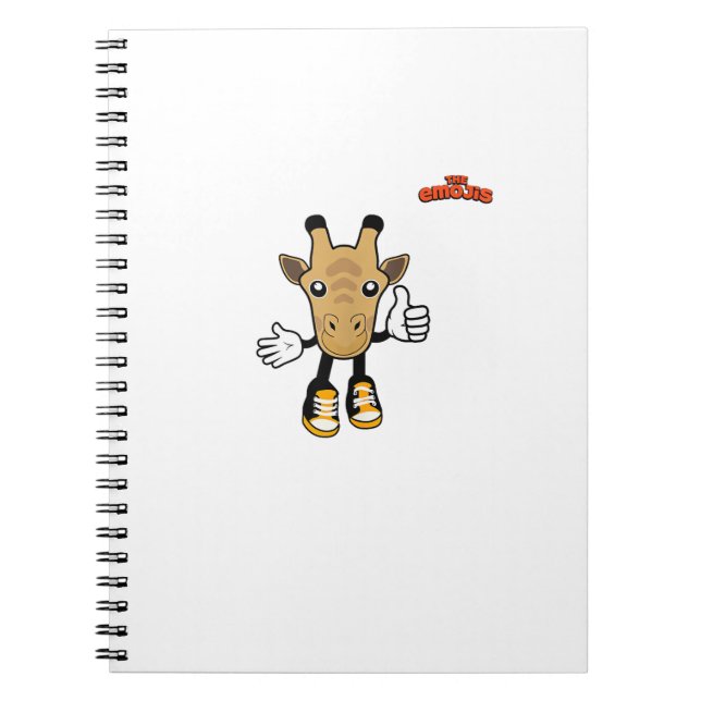 Emoji-Tiergiraffe Daumen hoch Notizblock (Vorderseite)