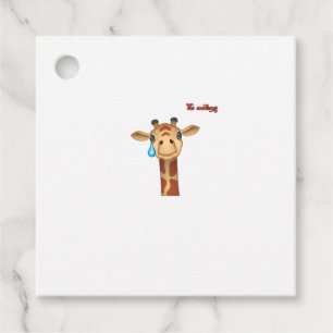 Emoji traurig schreiende Giraffengesicht Geschenkanhänger