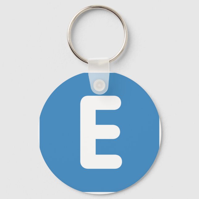 Emoji-Twitter - Buchstabe E Schlüsselanhänger (Vorderseite)