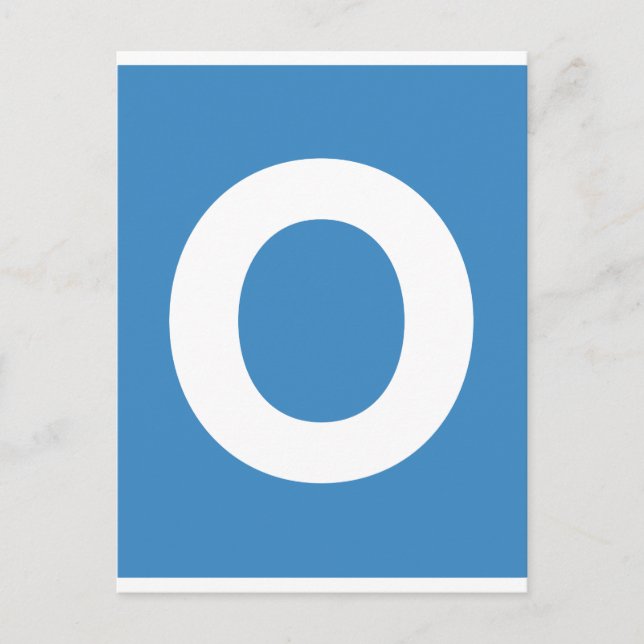 Emoji-Twitter - Buchstabe O Postkarte (Vorderseite)