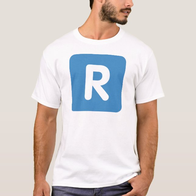 Emoji Twitter Letter R T-Shirt (Vorderseite)