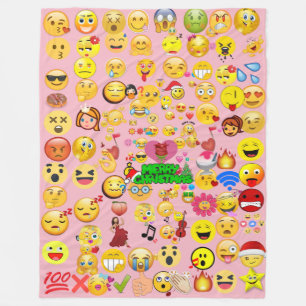 Emoji-Überlastung Fleecedecke
