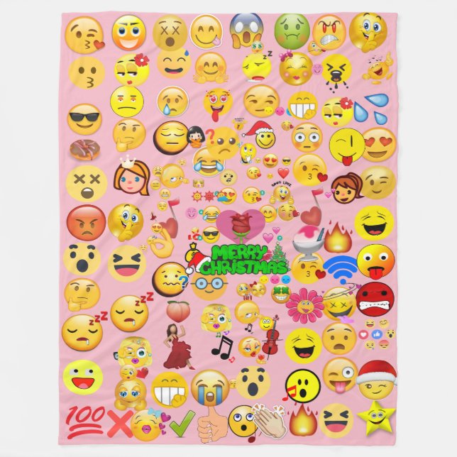 Emoji-Überlastung Fleecedecke (Vorderseite)