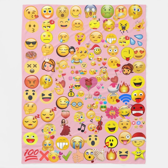 Emoji-Überlastung Fleecedecke (Vorderseite)